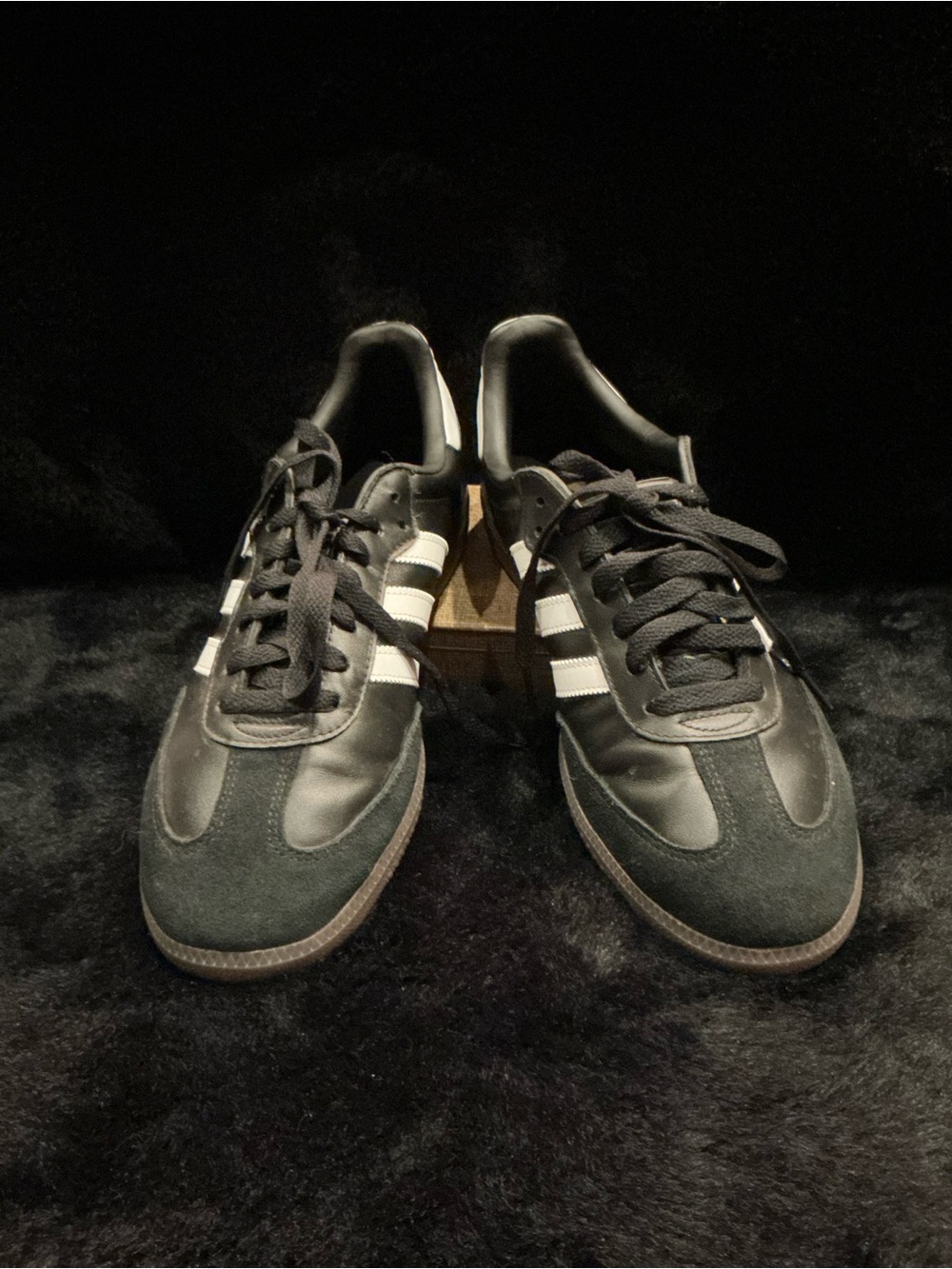 adidas Samba Black Athletic Sneakers with White Stripes Gum Sole Men 11